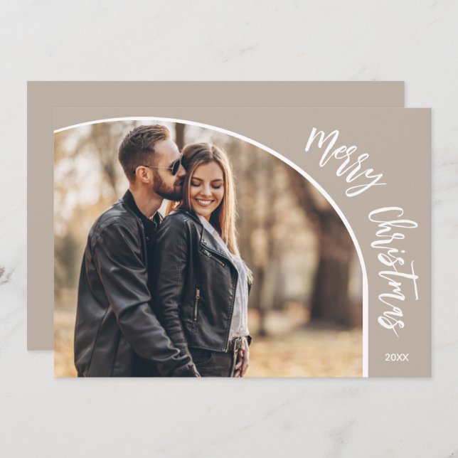 Frohe Weihnachts-Foto Feiertagskarte (Vorne/Hinten)
