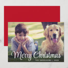 Frohe Weihnachts-Foto Feiertagskarte