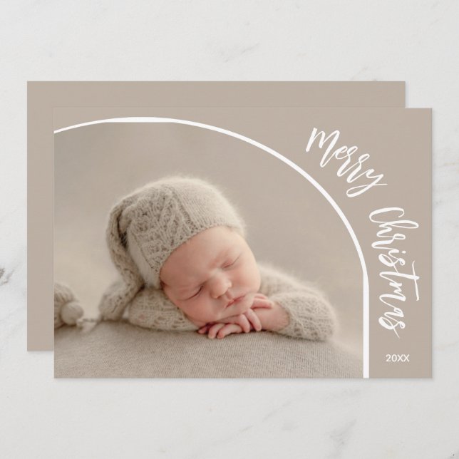 Frohe Weihnachts-Foto Feiertagskarte (Vorne/Hinten)