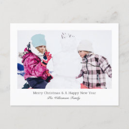 Frohe Weihnachts-Foto Feiertagspostkarte