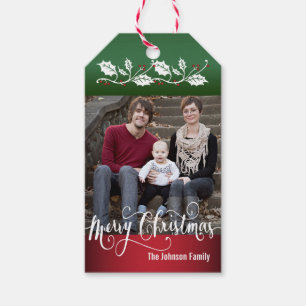 Frohe Weihnachts-Foto Geschenkanhänger