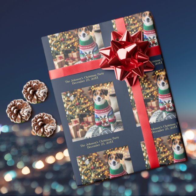Frohe Weihnachts-Foto Geschenkpapier (Merry Christmas Photo Wrapping Paper)
