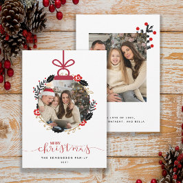 Frohe Weihnachts-Foto Globe Ornament Card