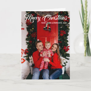 Frohe Weihnachts-Foto Grußkarte Wünsche Karte