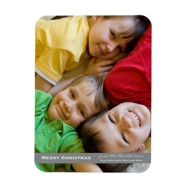 Frohe Weihnachts-Foto Magnet (Vertikal)
