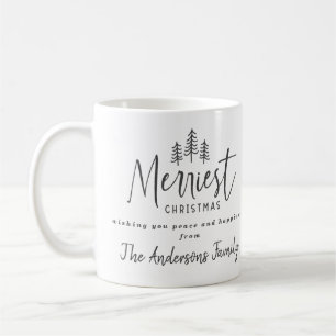 Frohe Weihnachts-Foto moderne Drehbuch-Foto Kaffeetasse
