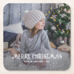 Frohe Weihnachts-Foto Papier Untersetzer<br><div class="desc">Gib dieses Weihnachtsfest ein personalisiertes Geschenk! Fügen Sie einfach ein Bild Ihrer Familie,  Haustiere oder glückliche Zeiten mit Ihren Freunden,  zum Beispiel.</div>
