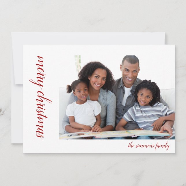 Frohe Weihnachts-Foto Personalisiert | Urlaub (Vorderseite)