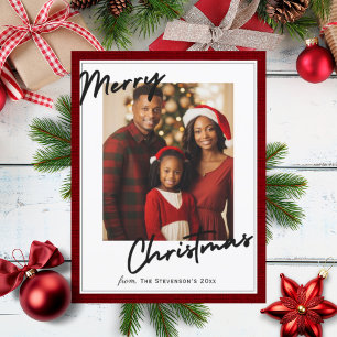 Frohe Weihnachts-Foto Personalisiert Urlaub Feiertagspostkarte