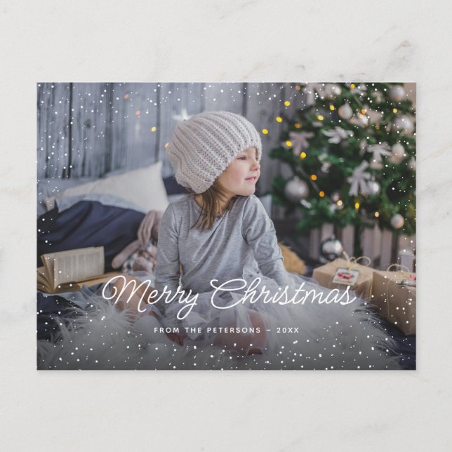 Frohe Weihnachts-Foto Postkarten (Vorderseite)