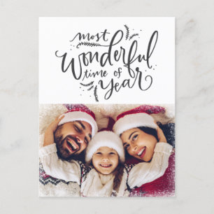 Frohe Weihnachts Foto Snow Holiday Card Postkarte