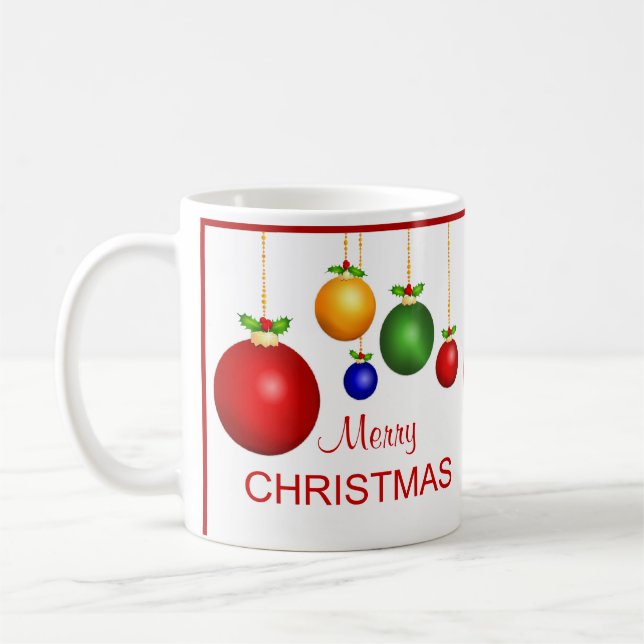 Frohe Weihnachts-Foto-Tasse Kaffeetasse (Links)