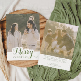 Frohe Weihnachts-Foto Weihnachtskarte Dankeskarte