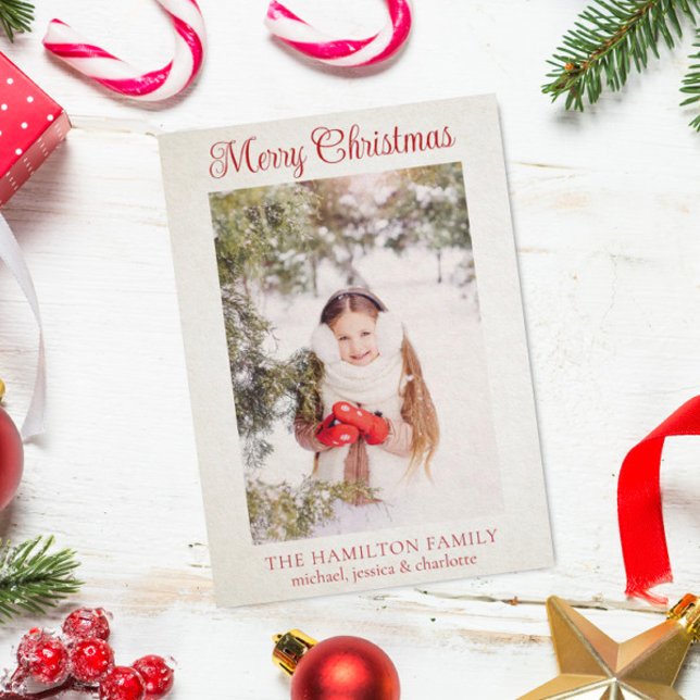 Frohe Weihnachts-Foto-Weihnachtskarte Dankeskarte (Von Creator hochgeladen)