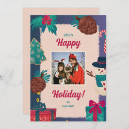 Frohe Weihnachts-Foto-Weihnachtskarten Feiertagskarte