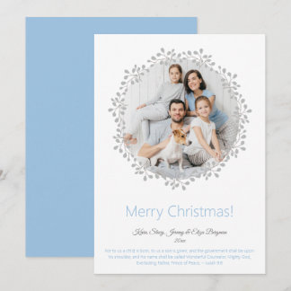 Frohe Weihnachts Foto Wreath Flat Holiday Card Feiertagskarte