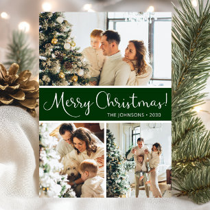 Frohe Weihnachts-FotoCollage Feiertagskarte