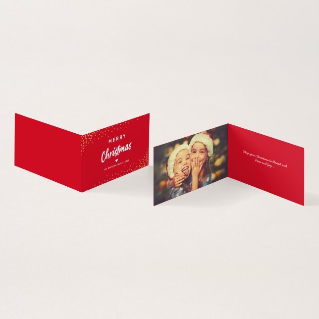 Frohe Weihnachts-Fotokarte (Innenseite und Außenseite)