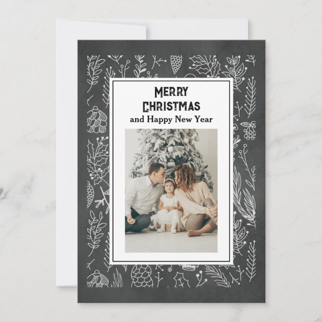 Frohe Weihnachts-Fotokarte Dankeskarte (Vorderseite)