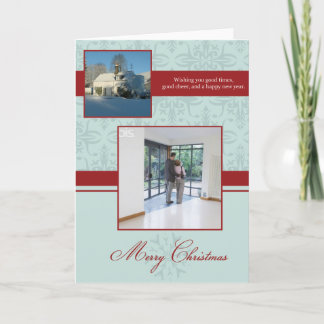 Frohe Weihnachts-Fotokarte Doppelminte Feiertagskarte