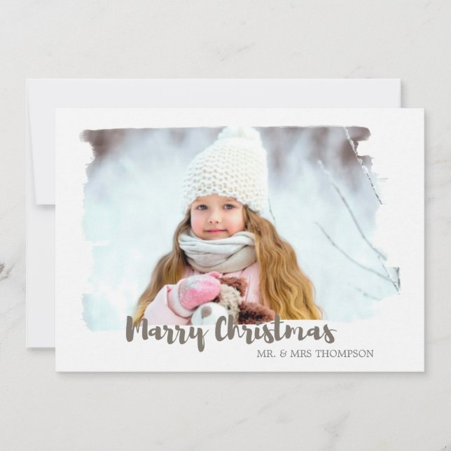 Frohe Weihnachts-Fotokarte Feiertagskarte (Vorderseite)