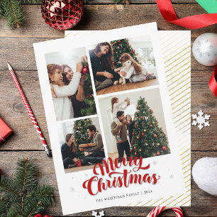 Frohe Weihnachts-Fotokarte Feiertagskarte