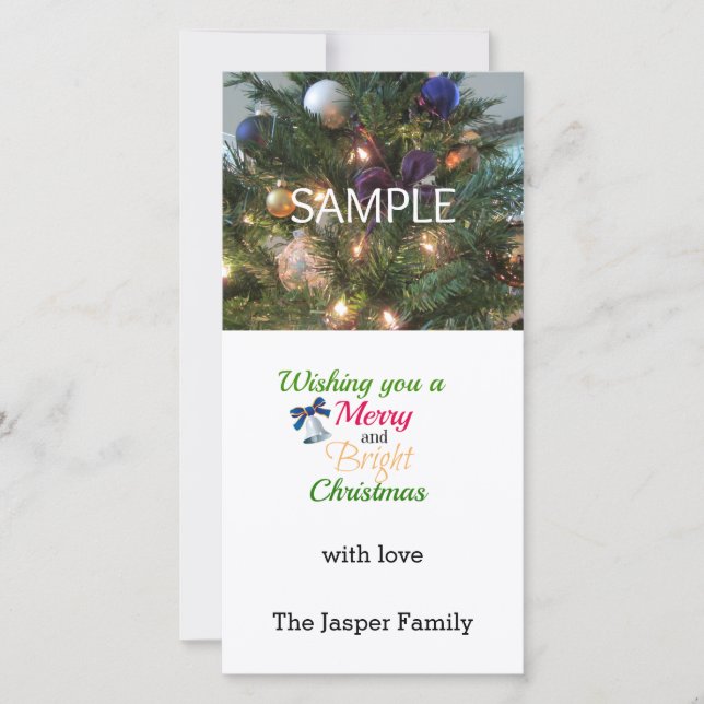 Frohe Weihnachts-Fotokarte Feiertagskarte (Vorderseite)