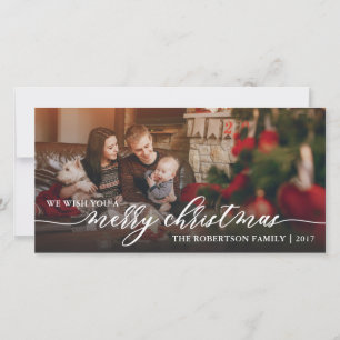 Frohe Weihnachts-Fotokarte, glückliche Ferien Feiertagskarte