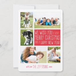 Frohe Weihnachts-Fotokarte | Holiday Foto Collage Feiertagskarte