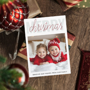 Frohe Weihnachts-Fotokarte   Individueller Urlaub Einladung