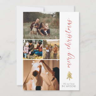 Frohe Weihnachts-Fotokarte Jahr in Überprüfung Einladung