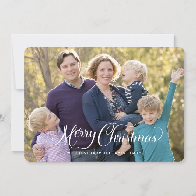 Frohe Weihnachts-Fotokarten Feiertagskarte (Vorderseite)