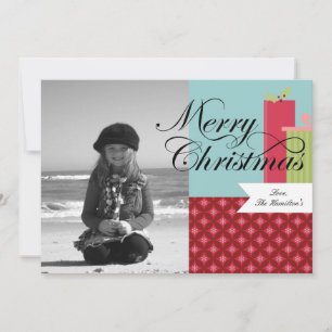 Frohe Weihnachts-Fotokarten Feiertagskarte