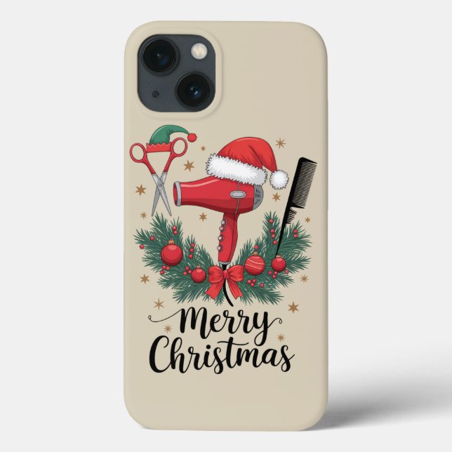 Frohe Weihnachts-Friseur Weihnachten Friseur Xmas  Case-Mate iPhone Hülle (Rückseite)