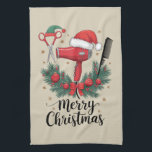 Frohe Weihnachts-Friseur Weihnachten Friseur Xmas  Geschirrtuch<br><div class="desc">Frohe Weihnachts-Friseursalon Weihnachten Weihnachtsfriseur Weihnachtsfrische Weihnachtsfresser Weihnachtsfrische</div>