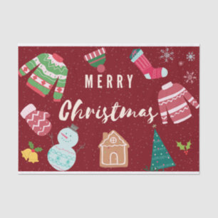 Frohe Weihnachts gekochte Pullover, Schneemann, Ba Seidenpapier