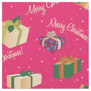 Frohe Weihnachts-Geschenkboxen Stoff