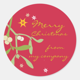 Frohe Weihnachts-Geschenketiketten Runder Aufkleber
