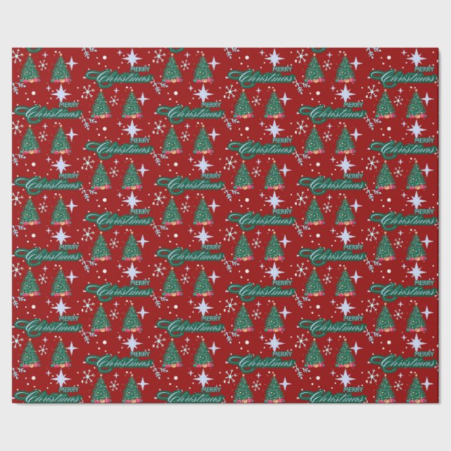 Frohe Weihnachts-Geschenkpapier Geschenkpapier (Saum)