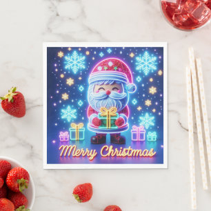 Frohe Weihnachts-Geschenkposter Serviette