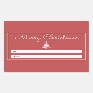 Frohe Weihnachts-Geschenksticker Rechteckiger Aufkleber