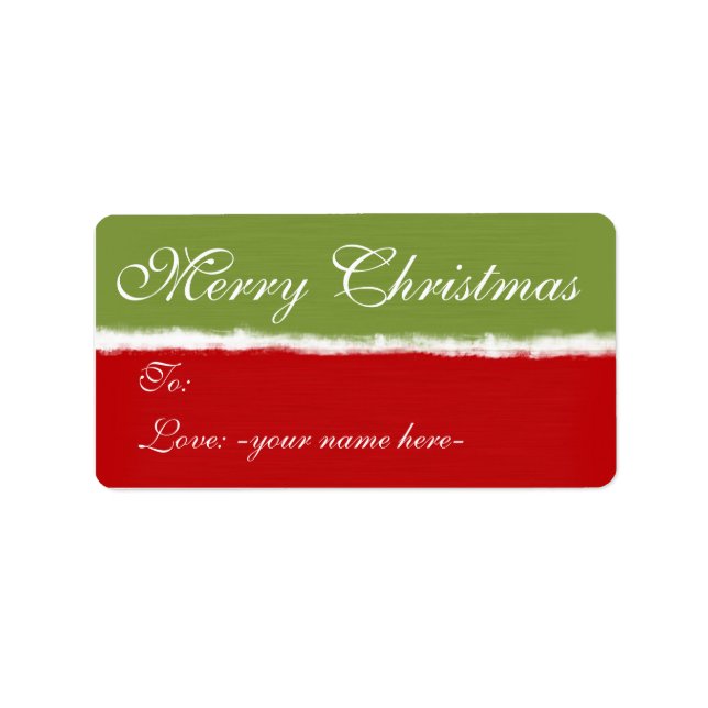 Frohe Weihnachts-Geschenktags Adressaufkleber (Vorne)
