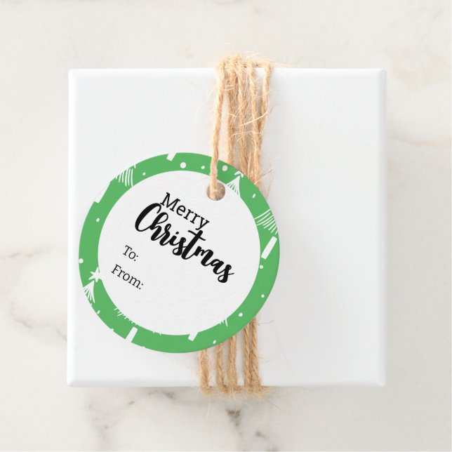 Frohe Weihnachts-Geschenktags Geschenkanhänger (Beispiel)