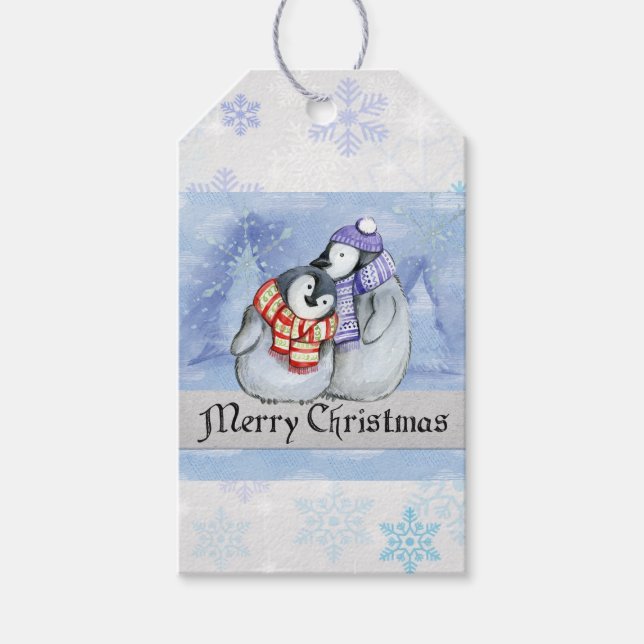 Frohe Weihnachts-Geschenktags Geschenkanhänger (Vorderseite)