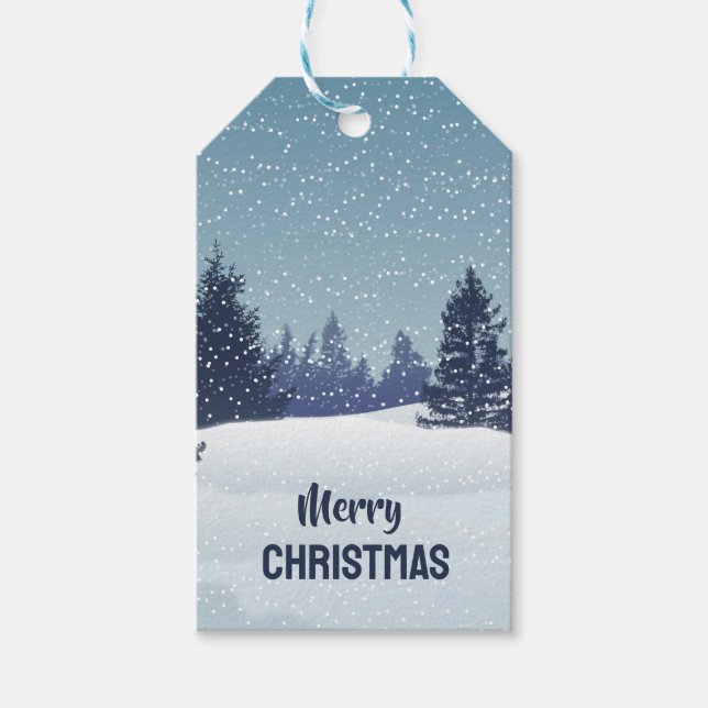 Frohe Weihnachts-Geschenktags Geschenkanhänger (Vorderseite)