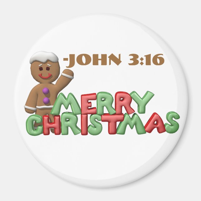 Frohe Weihnachts Gingerbread anpassen Magnet (Vorne)