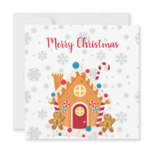 Frohe Weihnachts Gingerbread Haus mit Gingerbread