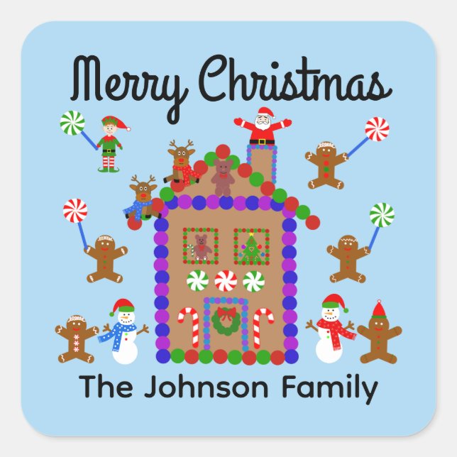 Frohe Weihnachts Gingerbread House #2 Stickers (Vorderseite)