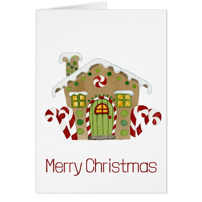 Frohe Weihnachts-Gingerbrothaus (Vorne)