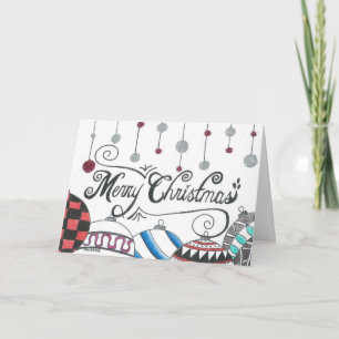 Frohe Weihnachts-Glitzer Feiertagskarte